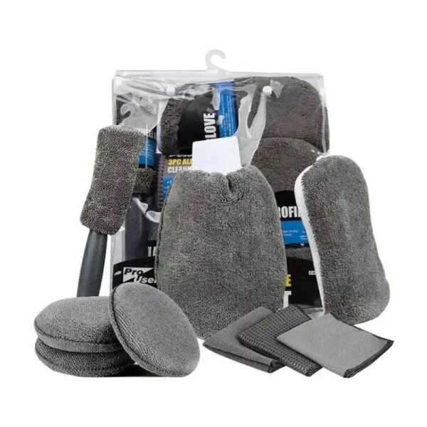 Gladiator Nine Pcs Car Wash Cleaning Microfiber Kit