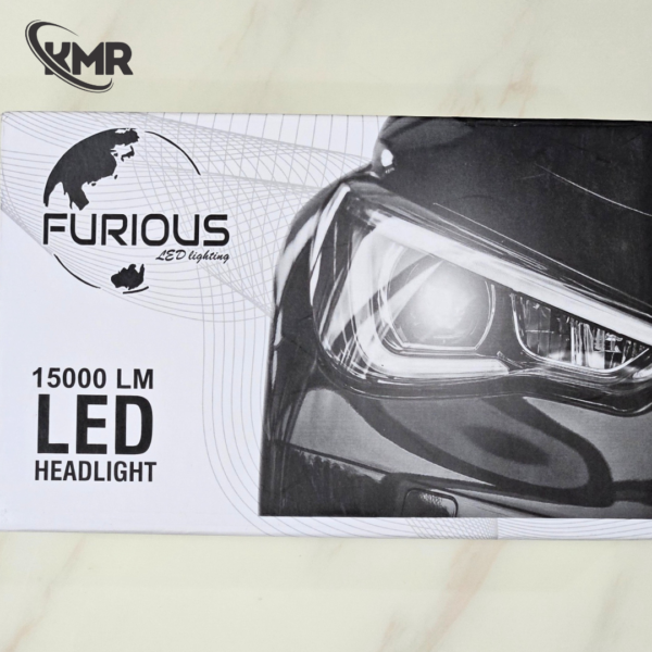 KMR LED Headlight Bulb – 2000W | 15,000 Lumens | 3 Heat-Resistant Copper Cores - Image 2