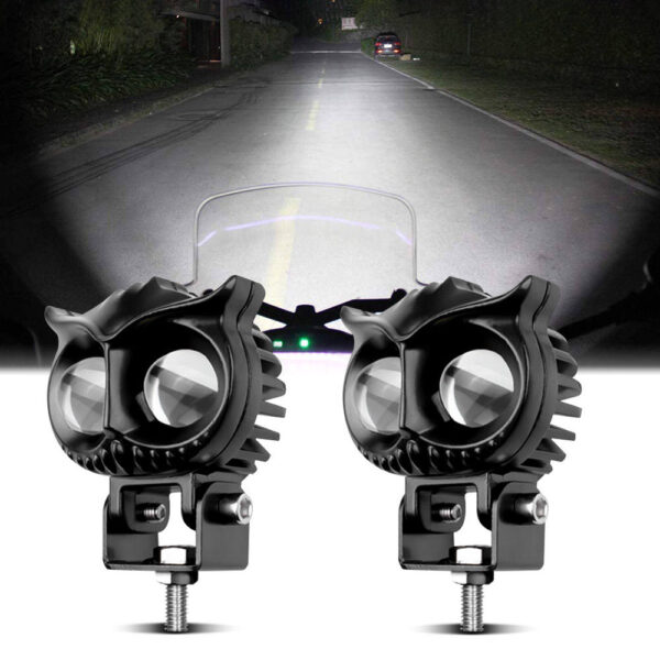 BAOBAO Lighting BB1290 Owl Moto Mini Drive White Yellow Fog Lamp Motorbike LED Light