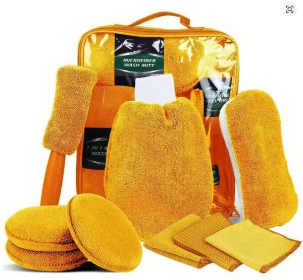 9Pcs Car Wash Cleaning Tools Kit Polyester Auto Detailing Washing Tools
