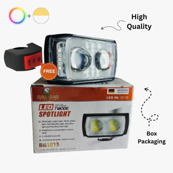 Baobao Bb1813 2 Lens Dual Color Mini Fog Lamp Lights